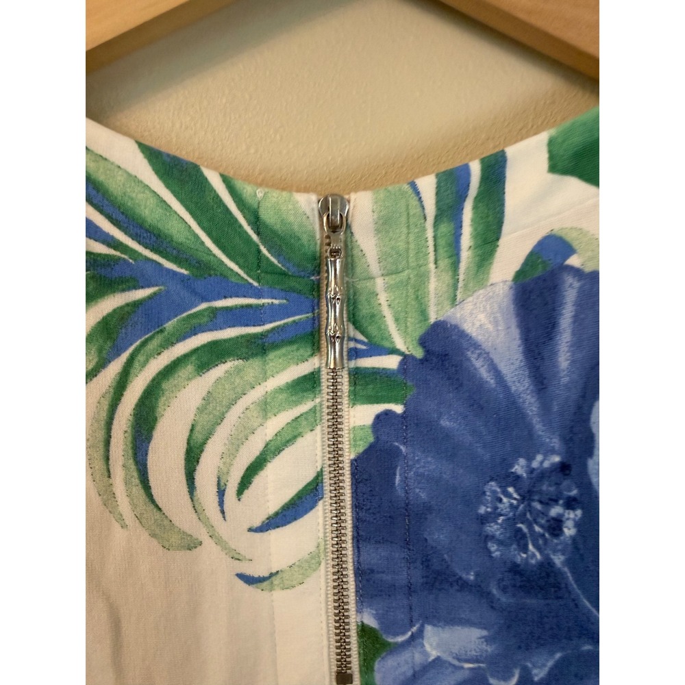Tommy Bahama Floridian Floral Darcy Shift Dress Blue White Size M - Picture 7 of 8
